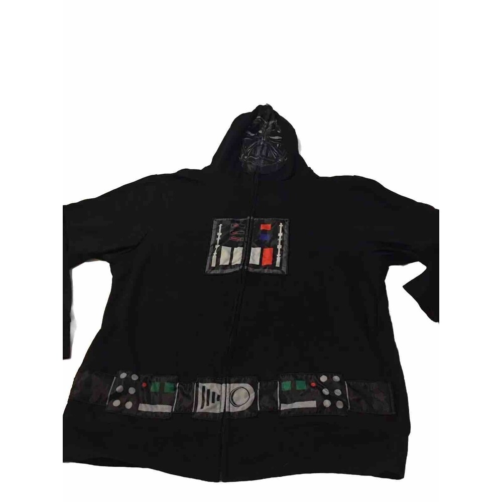 Men's Star Wars XL Darth Vader Blk Hoodie Zip up Sweatshirt Cosplay Athleisure